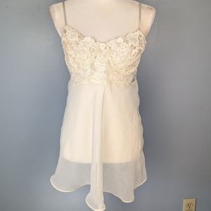Gorgeous vintage ivory slip dress